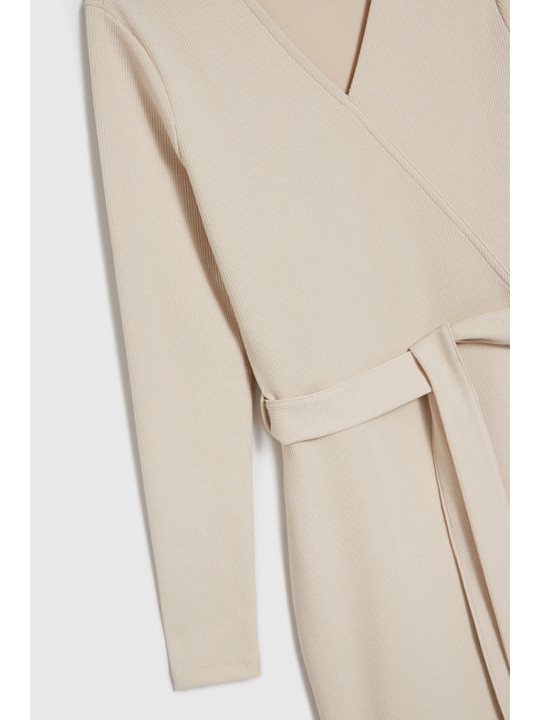 Moodo Světle béžové dámské šaty