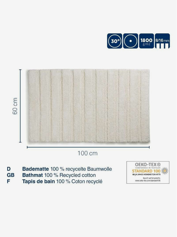 Kela Koupelnová předložka Megan 100x60 cm bavlna stříbrošedá KELA