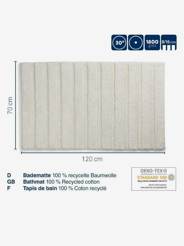 Kela Koupelnová předložka Megan 120x70 cm bavlna terra KELA