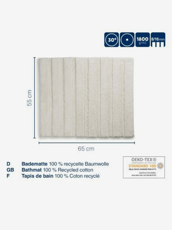 Kela Koupelnová předložka Megan 100% bavlna mechově zelená 65,0x55,0x1,6cm KELA