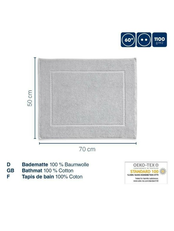 Kela Koupelnová předložka Ladessa 70x50 cm bavlna stříbrno-šedá KELA