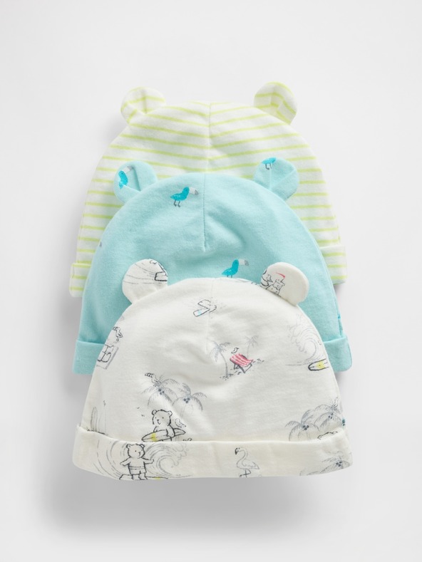 GAP Baby bavlněná čepice, 3ks GAP