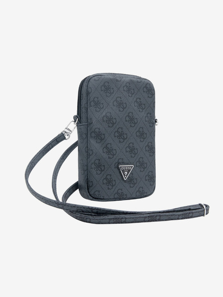 Guess Guess PU 4G Triangle Logo Taška na Telefon se Zipem Black