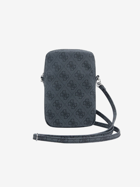Guess Guess PU 4G Triangle Logo Taška na Telefon se Zipem Black