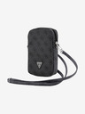 Guess Guess PU 4G Triangle Logo Taška na Telefon se Zipem Black