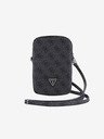 Guess Guess PU 4G Triangle Logo Taška na Telefon se Zipem Black