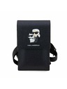Karl Lagerfeld Karl Lagerfeld Saffiano Metal Logo NFT Taška na Telefon Black