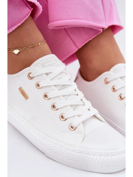 BIG STAR SHOES Dámské plátěné tenisky Big Star – bílé