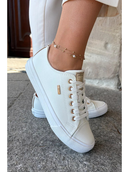 BIG STAR SHOES Dámské tenisky z ECO kůže Big Star – bílé