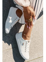 BIG STAR SHOES Dámské tenisky z ECO kůže Big Star – bílé