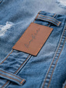 Ombre Clothing Pánské džínové kraťasy s dírami a trhlinami - modré