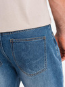 Ombre Clothing Pánské džínové kraťasy s dírami a trhlinami - modré