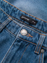 Ombre Clothing Pánské džínové kraťasy s dírami a trhlinami - modré