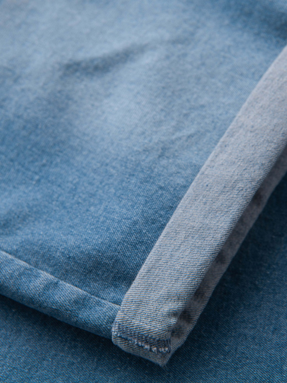 Ombre Clothing Pánské džínové šortky s ohrnutou nohavicí - modré