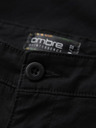 Ombre Clothing Pánské klasické chino šortky s ohrnutou nohavicí - černé
