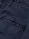 Ombre Clothing Pánské klasické chino šortky s ohrnutou nohavicí - tmavě modré