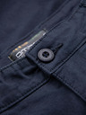Ombre Clothing Pánské klasické chino šortky s ohrnutou nohavicí - tmavě modré