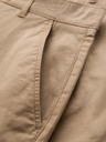 Ombre Clothing Pánské klasické chino šortky s ohrnutou nohavicí - béžové