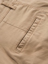 Ombre Clothing Pánské klasické chino šortky s ohrnutou nohavicí - béžové