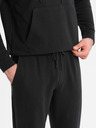 Ombre Clothing Pánská mikina s kapucí + tepláky - černá