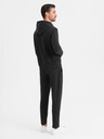 Ombre Clothing Pánská mikina s kapucí + tepláky - černá