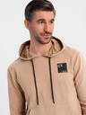 Ombre Clothing Pánská mikina s kapucí + tepláky - hnědá