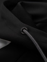 Ombre Clothing Pánská mikina na zip s kapucí a lemováním - černá