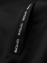 Ombre Clothing Pánská mikina na zip s kapucí a lemováním - černá