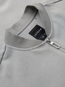 Ombre Clothing Pánská pletená bunda bomber - šedá