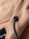 Ombre Clothing Pánská rozepínací mikina s kapucí a lemováním - béžová