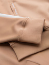 Ombre Clothing Pánská rozepínací mikina s kapucí a lemováním - béžová