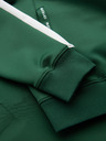 Ombre Clothing Pánská rozepínací mikina s kapucí a lemováním - tmavě zelená