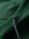 Ombre Clothing Pánská rozepínací mikina s kapucí a lemováním - tmavě zelená