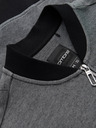 Ombre Clothing Pánská pletená bunda bomber - černá