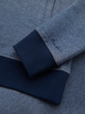 Ombre Clothing Pánská pletená bunda bomber - tmavě modrá