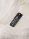 Ombre Clothing Pánské pletené tričko s jemnou texturou - bílé