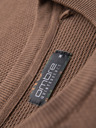 Ombre Clothing Pánská pletená košile s jemnou texturou - světle hnědá