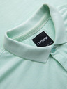 Ombre Clothing Bavlněná polokošile z piké úpletu - mátová