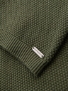 Ombre Clothing Pánská pletená košile s jemnou texturou - olivová