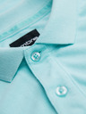 Ombre Clothing Bavlněná polokošile z piké úpletu - modrá