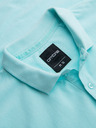 Ombre Clothing Bavlněná polokošile z piké úpletu - modrá