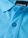 Ombre Clothing Bavlněná polokošile z piké úpletu - světle modrá
