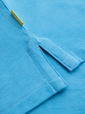 Ombre Clothing Bavlněná polokošile z piké úpletu - světle modrá