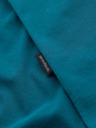 Ombre Clothing Pánské bavlněné tričko s potiskem kapsy - tyrkysové