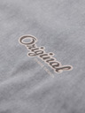 Ombre Clothing Bavlněné tričko s potiskem na hrudi a zádech - šedé