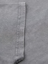 Ombre Clothing Bavlněné tričko s potiskem na hrudi a zádech - šedé