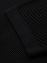 Ombre Clothing Pánské pletené tričko s knoflíky u výstřihu - černé