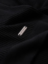 Ombre Clothing Pánské pletené tričko s knoflíky u výstřihu - černé