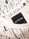 Ombre Clothing Bavlněné tričko s potiskem a kulatým výstřihem - krémové