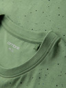 Ombre Clothing Pánské bavlněné tričko s potiskem a kulatým výstřihem - zelené
